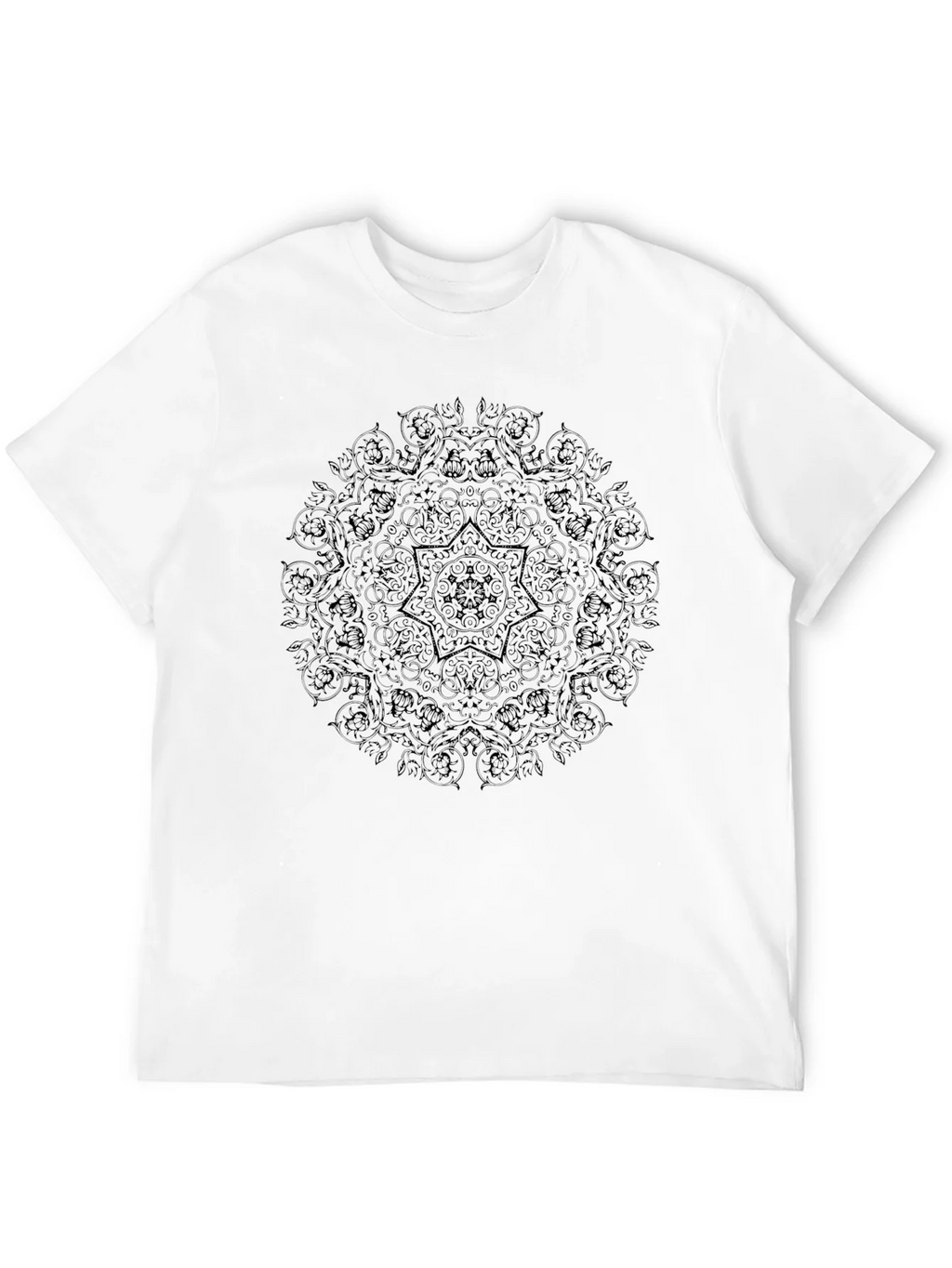 Mandala Print Black Tee | Stylish Casual Wear product image 9