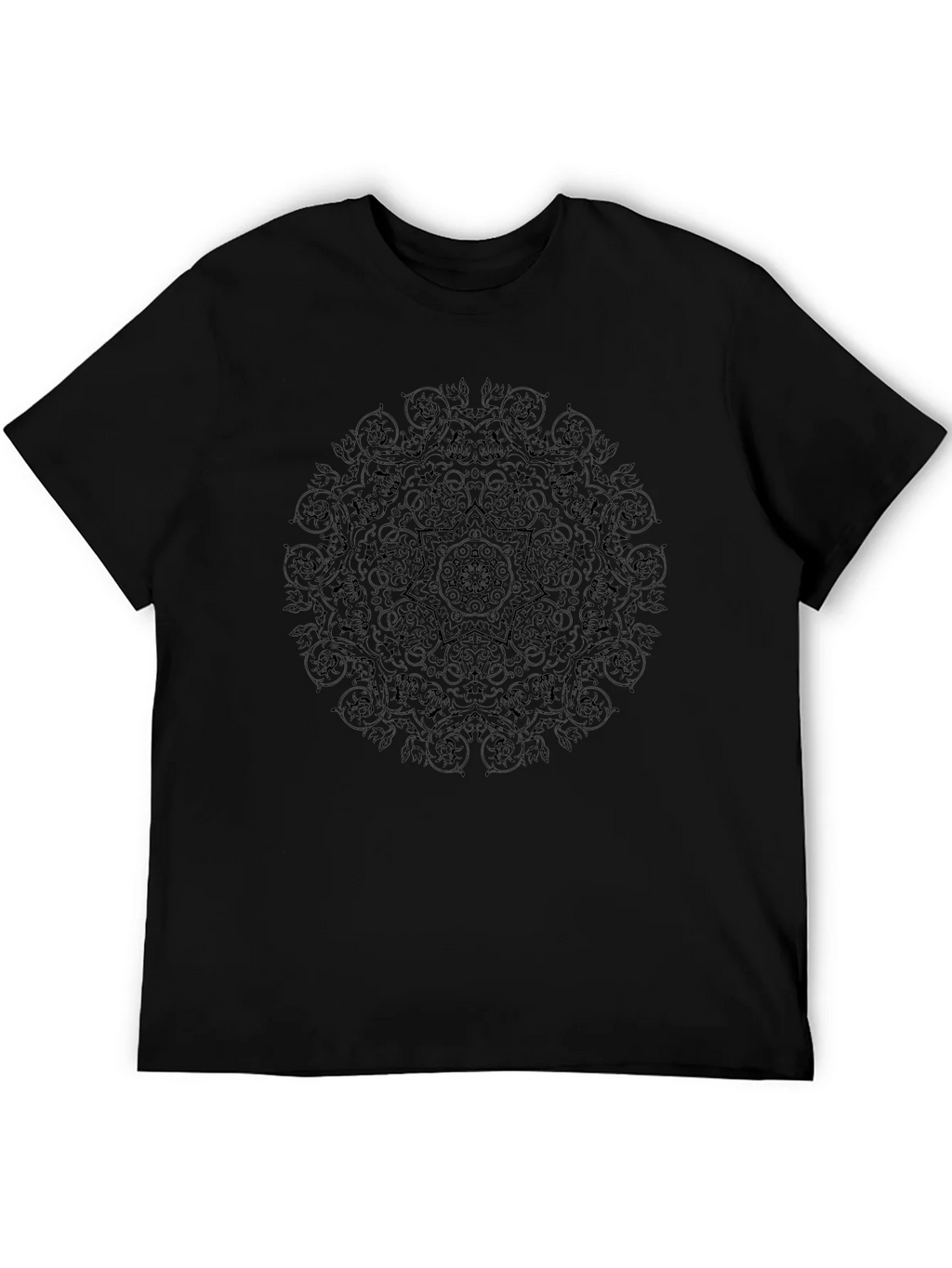 Mandala Print Black Tee | Stylish Casual Wear product image 4