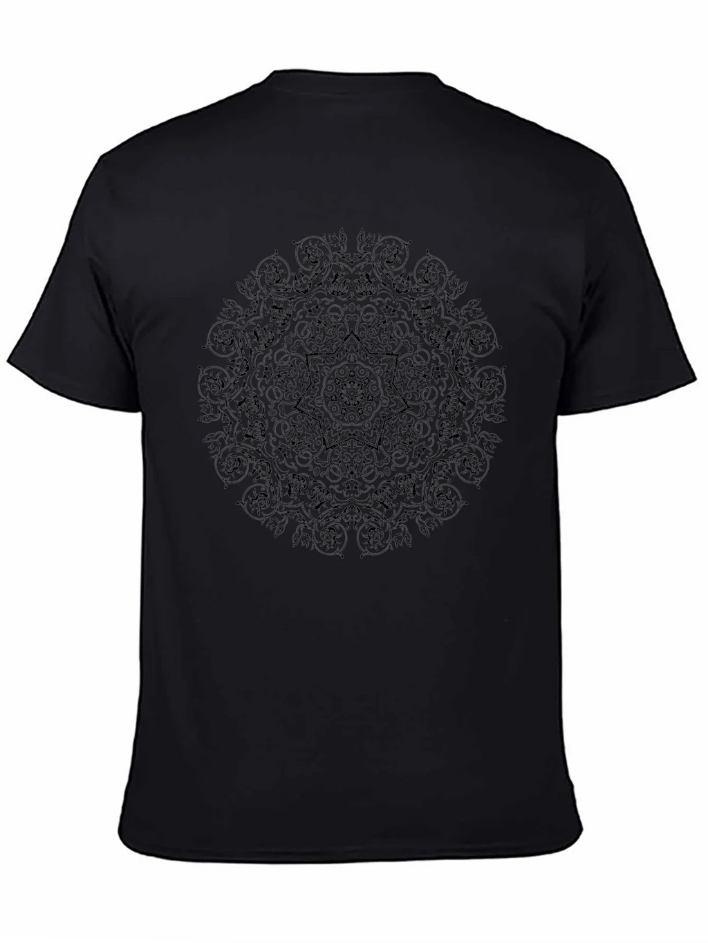 Mandala Print Black Tee | Stylish Casual Wear product image 3