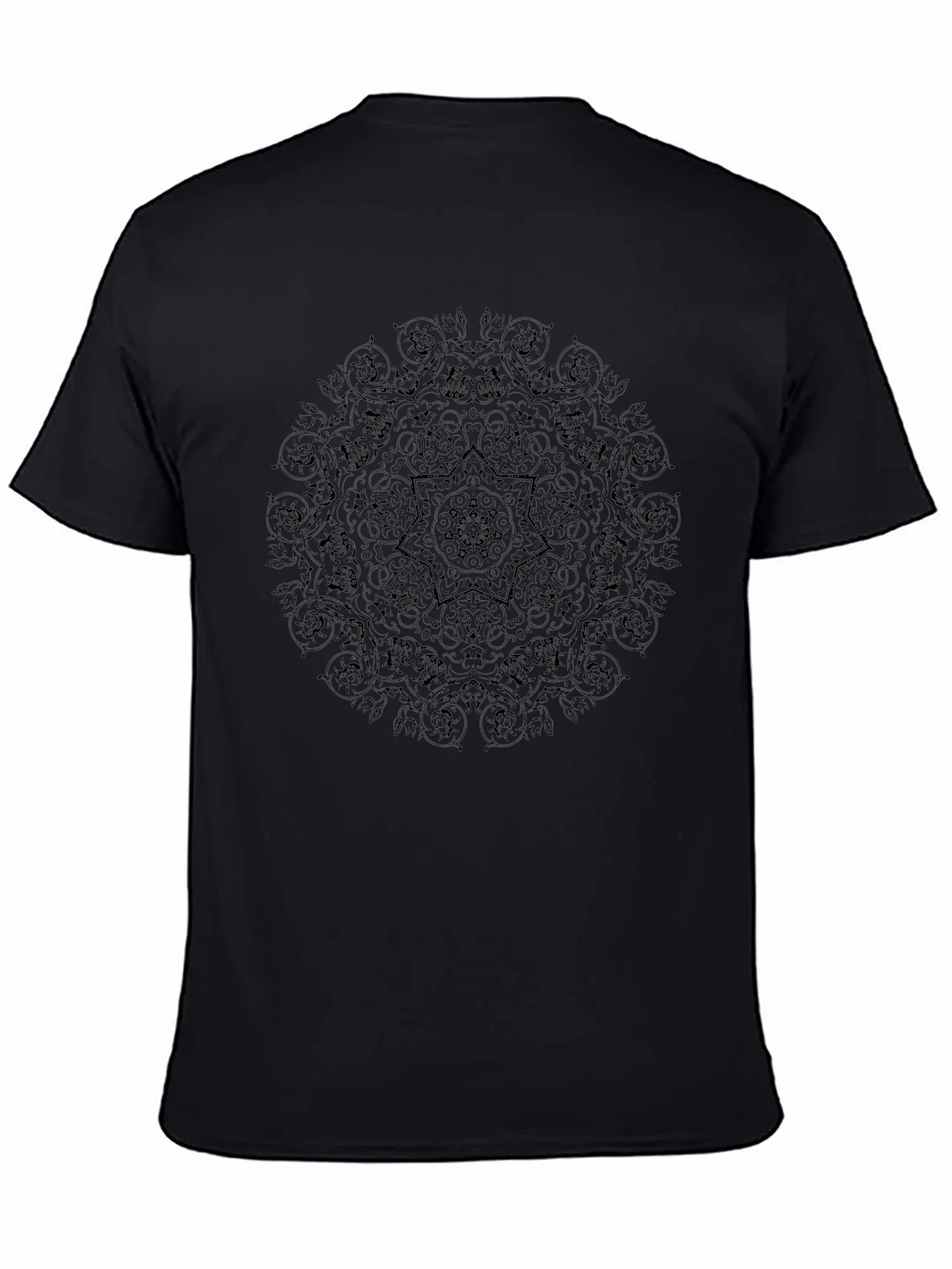 Mandala Print Black Tee | Stylish Casual Wear product image 3