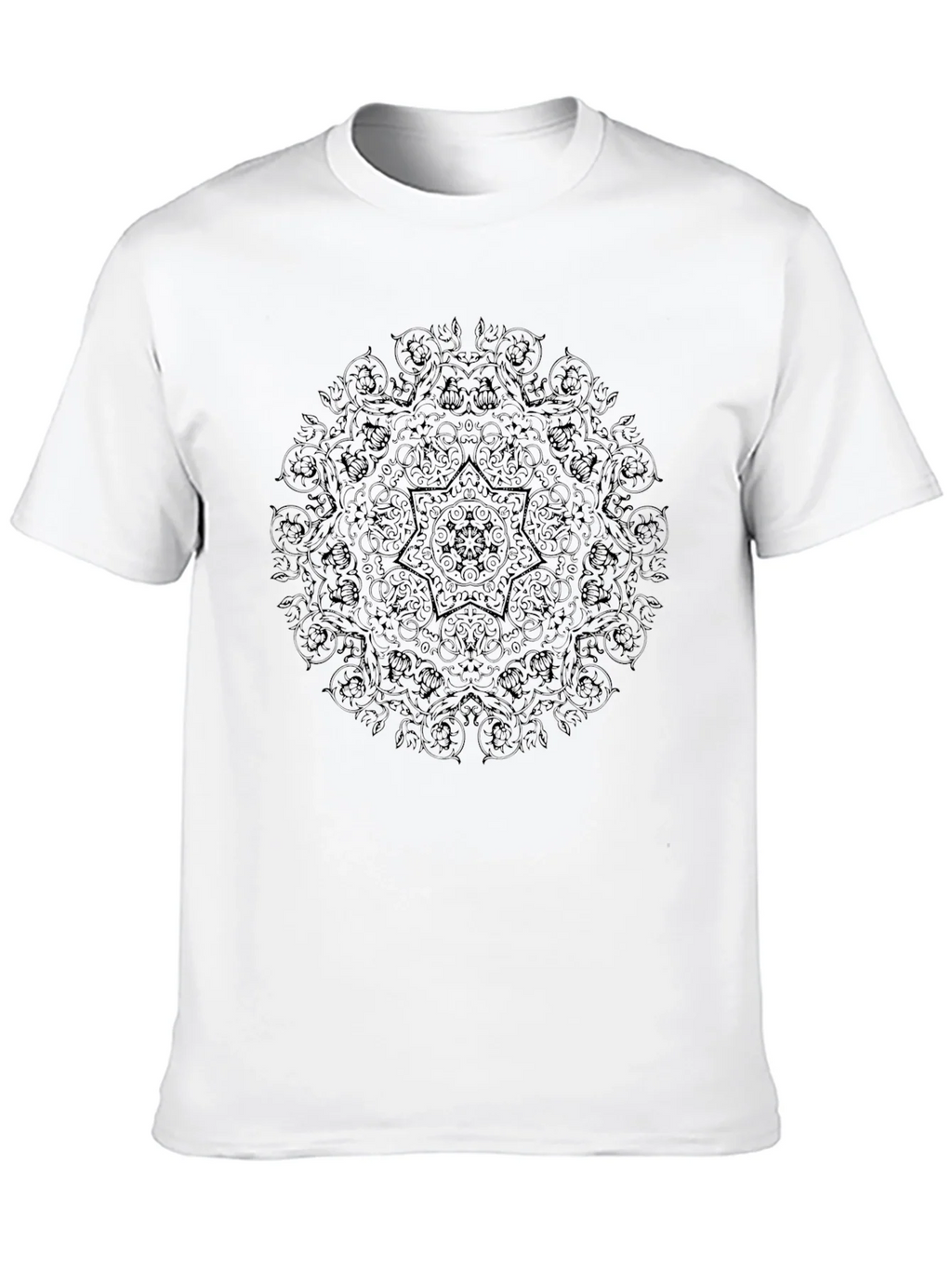 Mandala Print Black Tee | Stylish Casual Wear product image 7