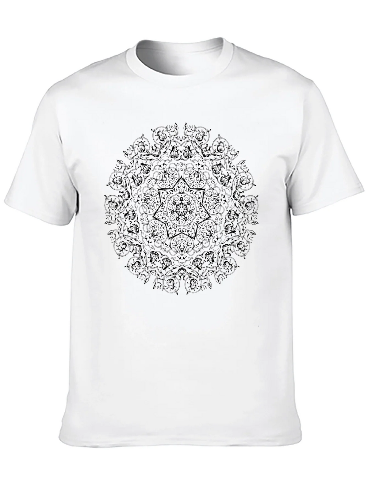 Mandala Print Black Tee | Stylish Casual Wear product image 7