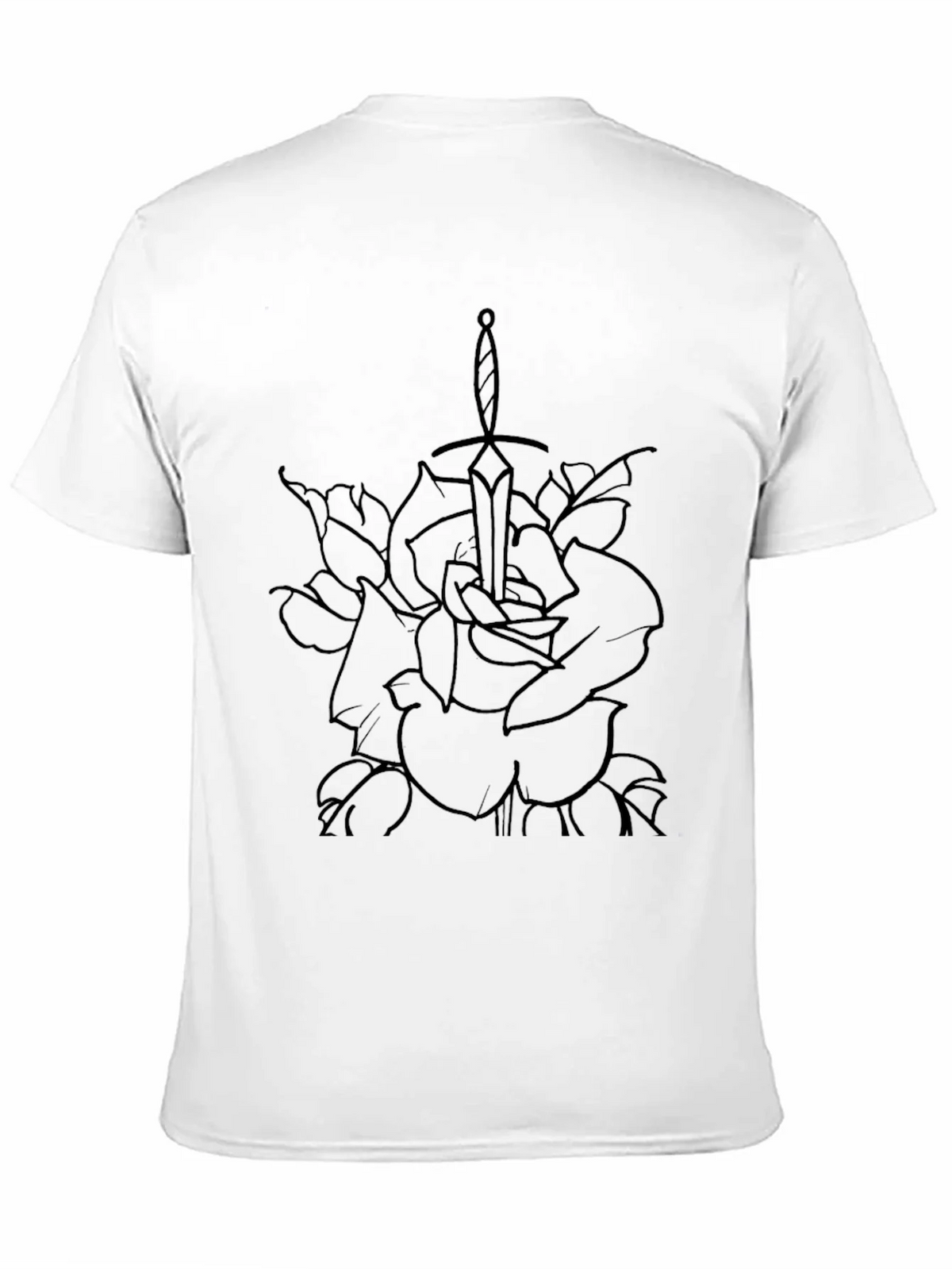Black Rose and Sword Graphic Tee - Edgy Style product image 10