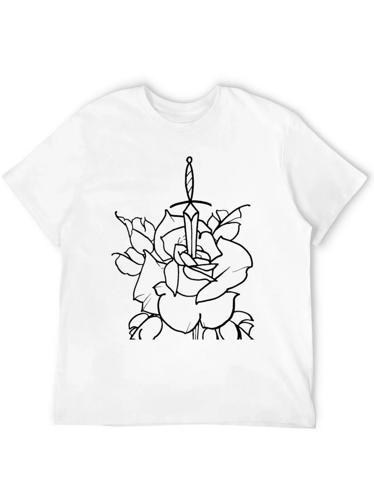 Black Rose and Sword Graphic Tee - Edgy Style product image 11