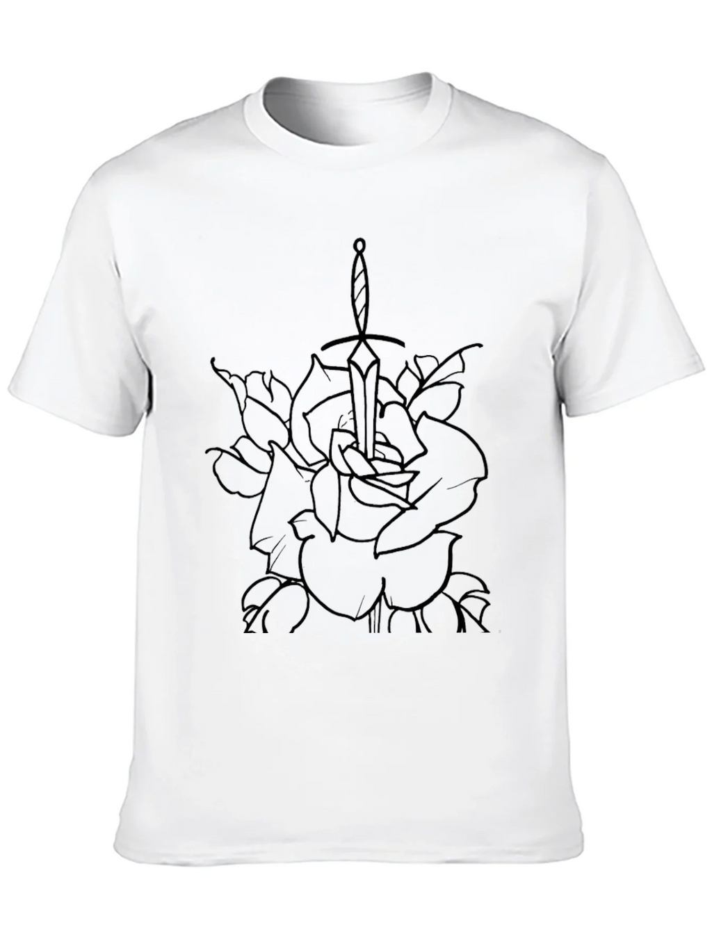 Black Rose and Sword Graphic Tee - Edgy Style product image 9