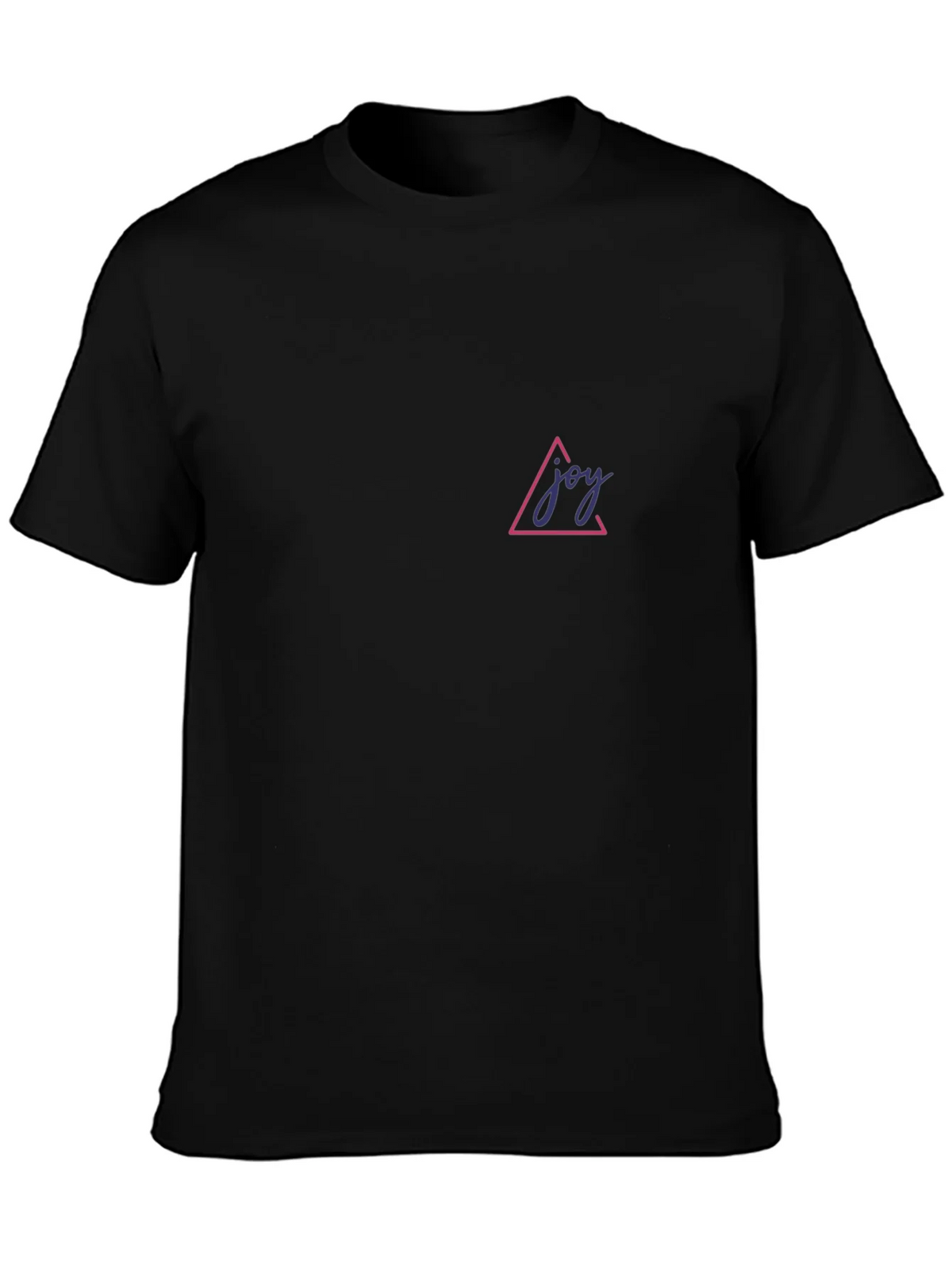 Joy Triangle Graphic Tee - Black Casual T-Shirt product image 3