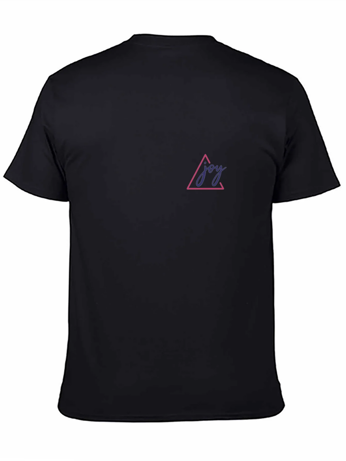 Joy Triangle Graphic Tee - Black Casual T-Shirt product image 4