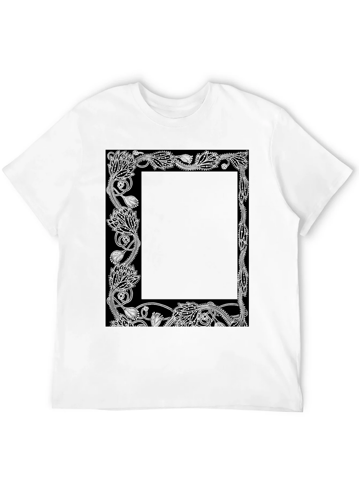 Floral Border Graphic Tee - Black product image 11
