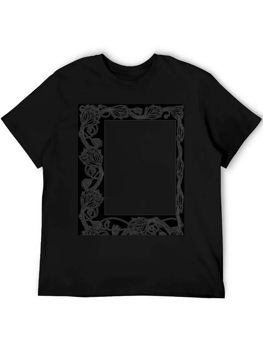 Floral Border Graphic Tee - Black product image 5