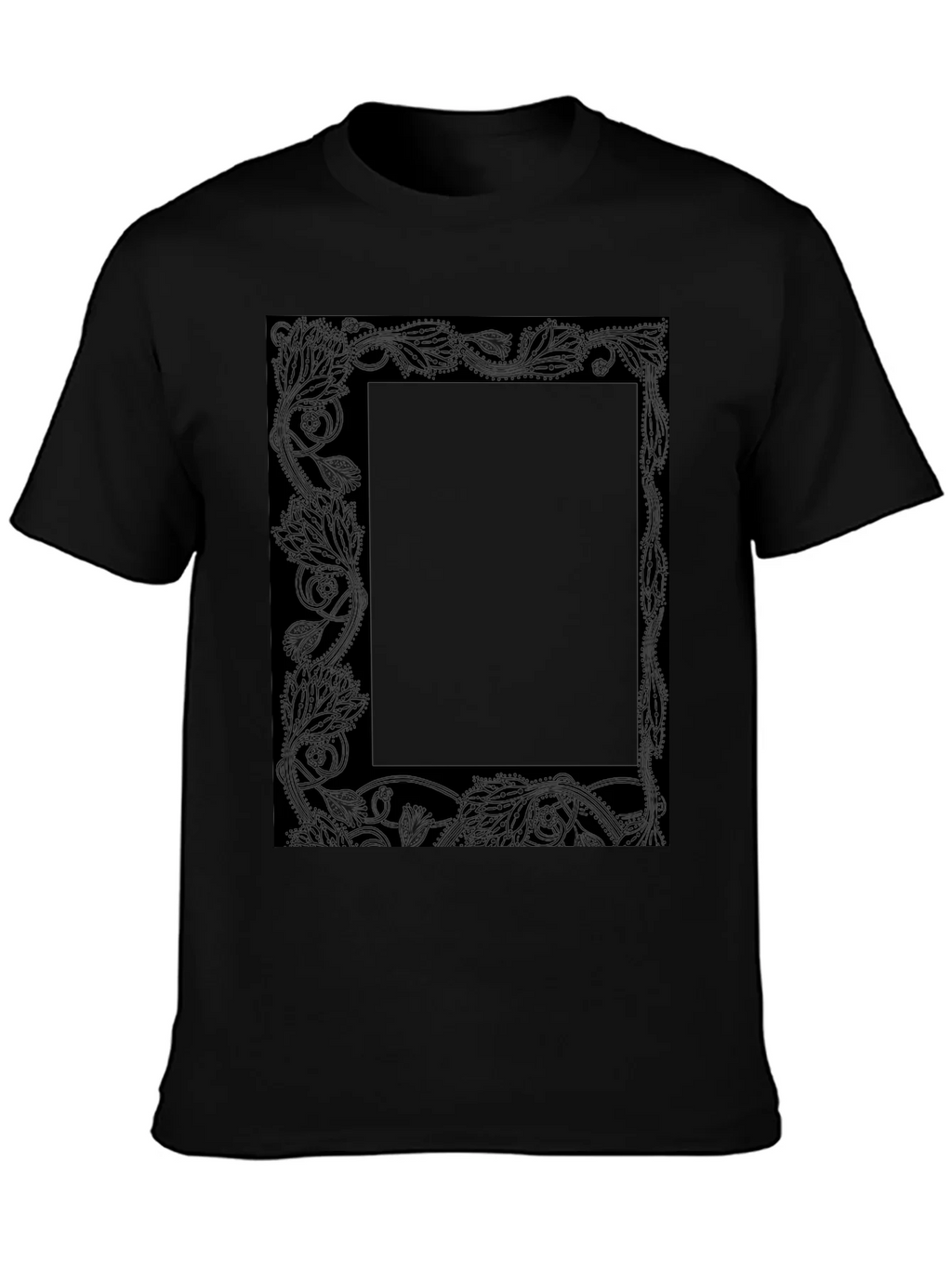 Floral Border Graphic Tee - Black product image 3
