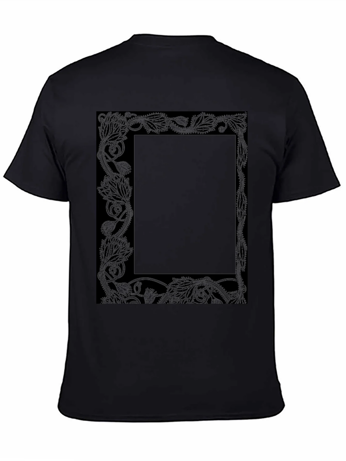 Floral Border Graphic Tee - Black product image 4