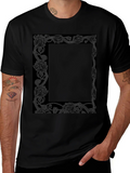 Floral Border Graphic Tee - Black product image 1