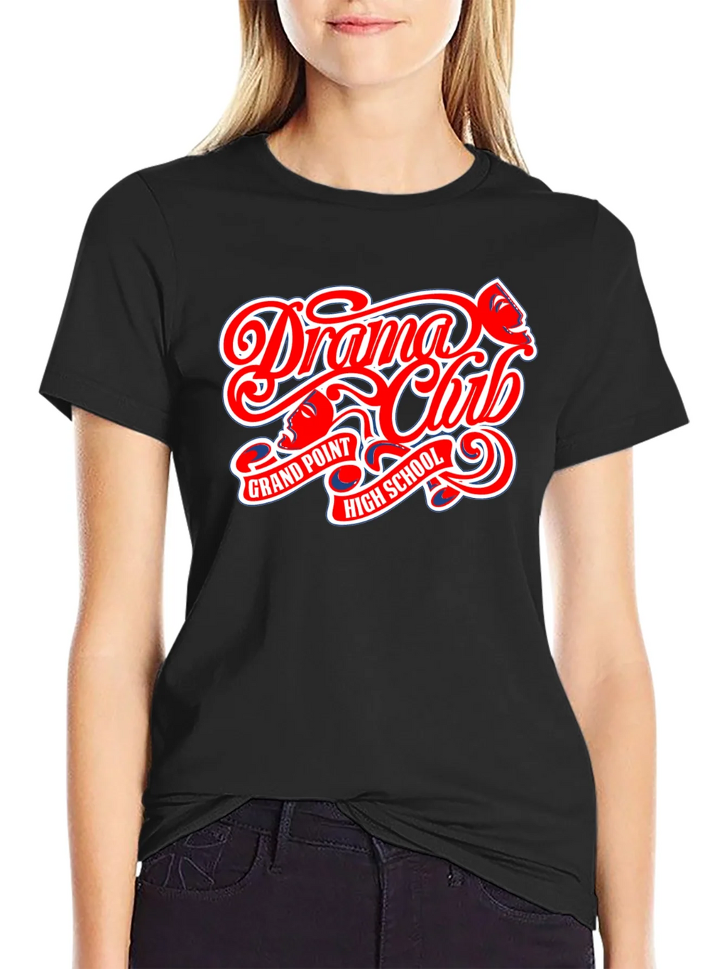 Drama Club High School Black T-Shirt product image 2