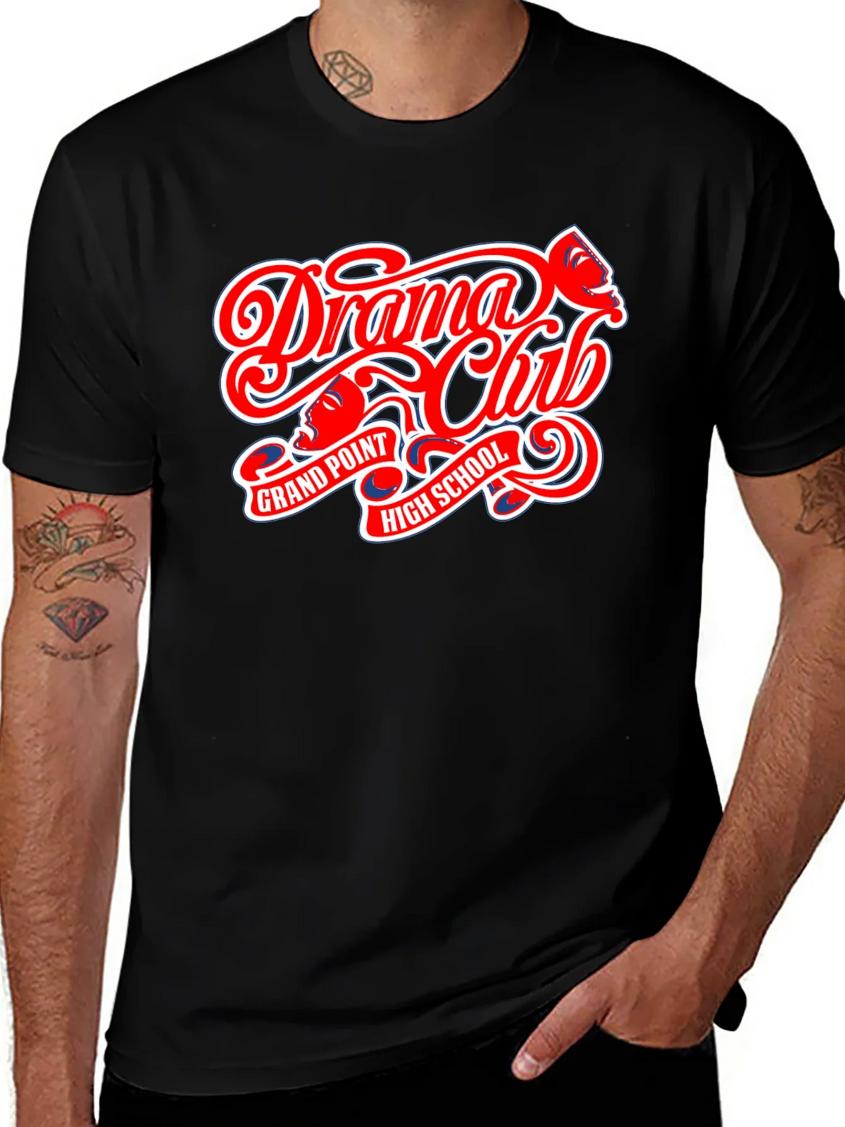 Drama Club High School Black T-Shirt product image 1