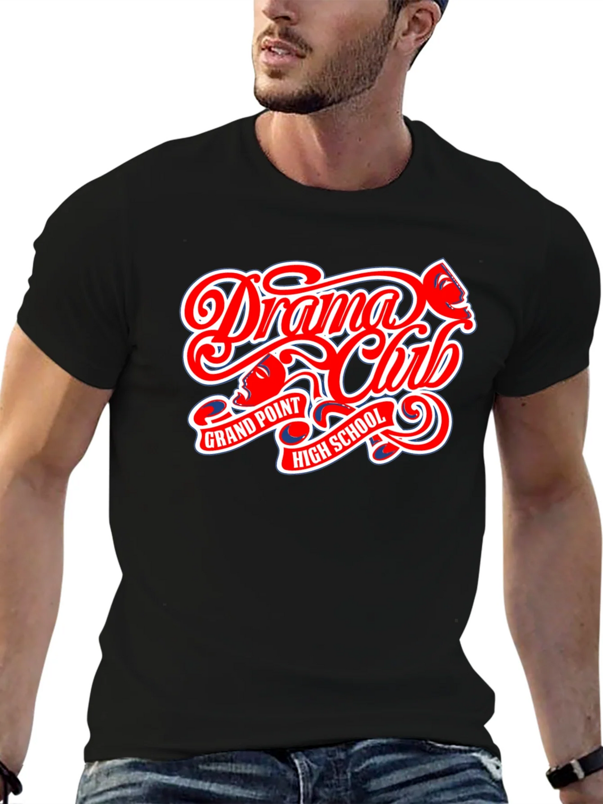 Drama Club High School Black T-Shirt product image 6