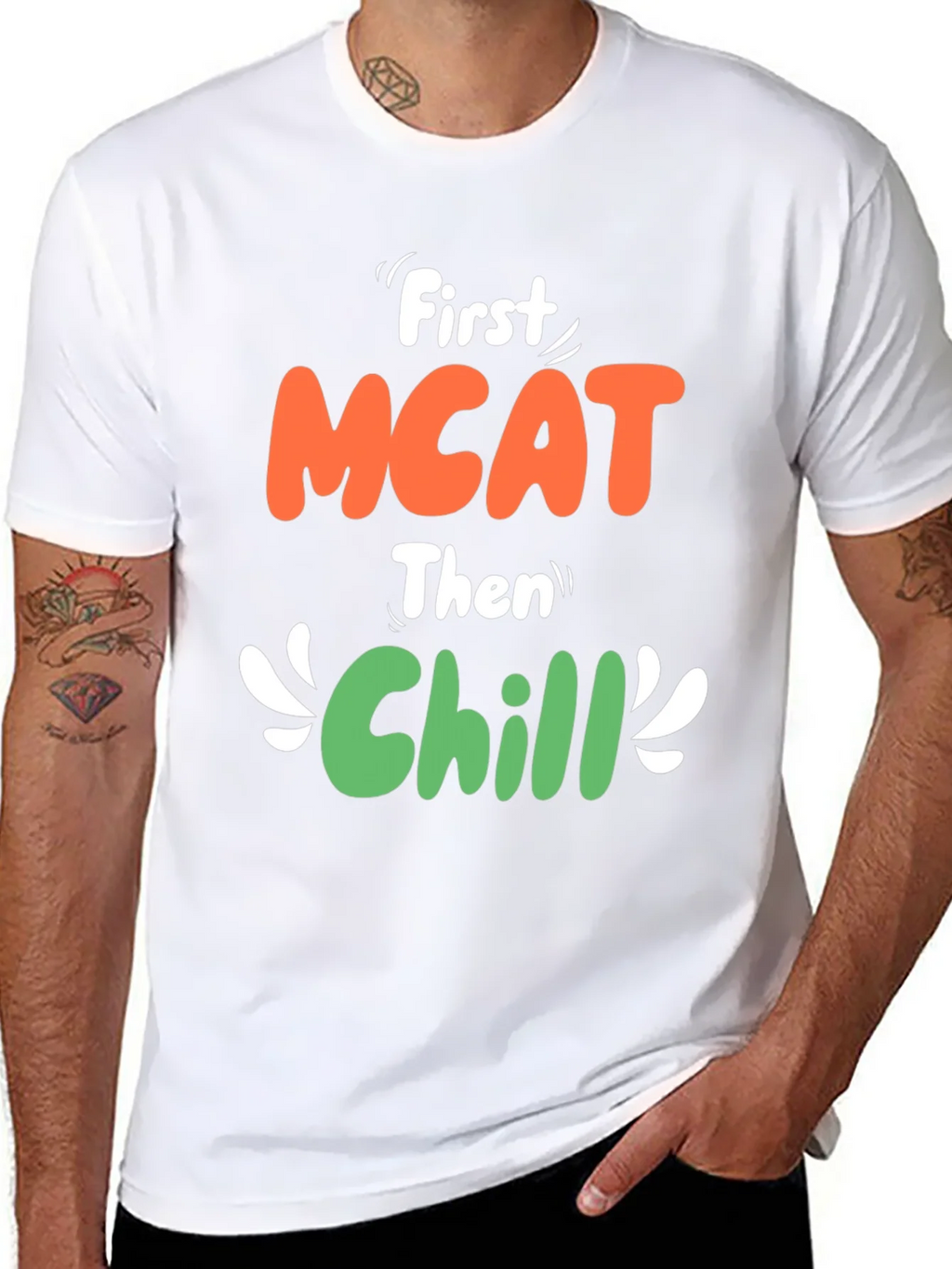First MCAT Then Chill Black Graphic T-Shirt product image 7