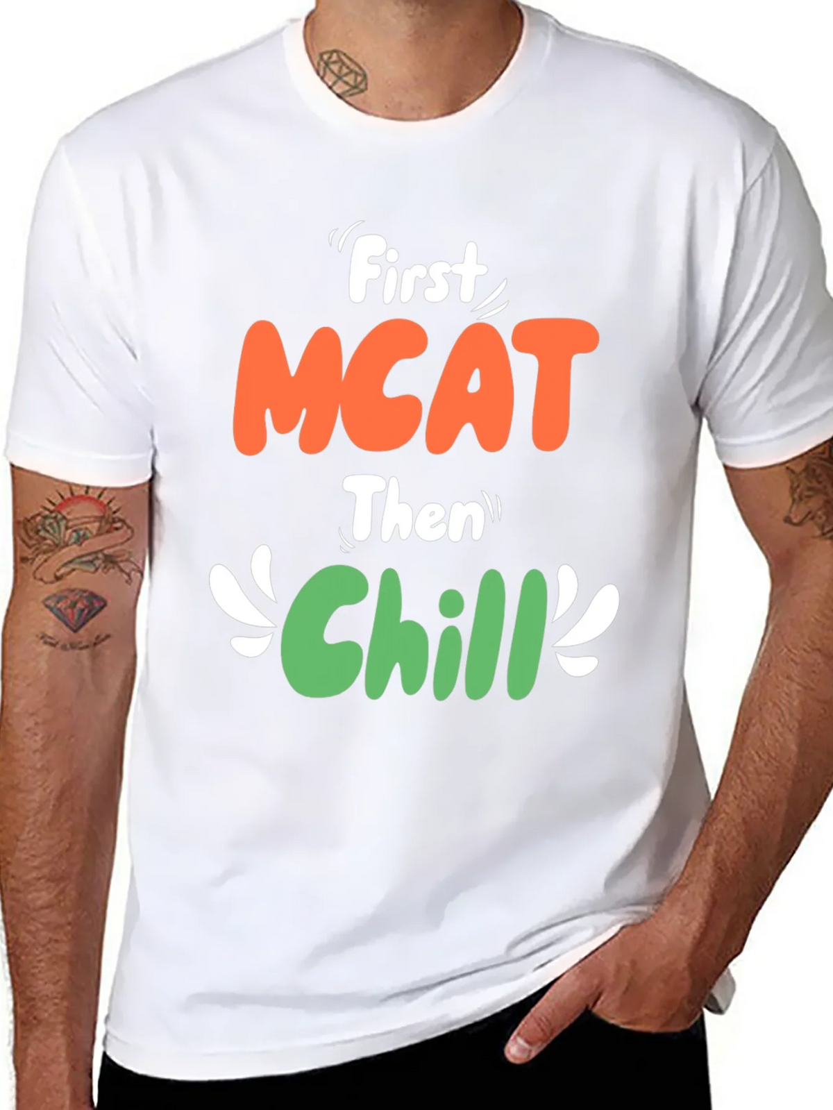 First MCAT Then Chill Black Graphic T-Shirt product image 7