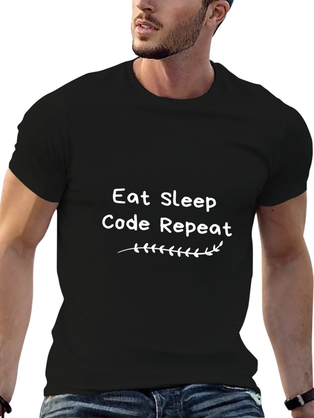 Eat Sleep Code Repeat Black T-Shirt - Programmer Tee product image 6