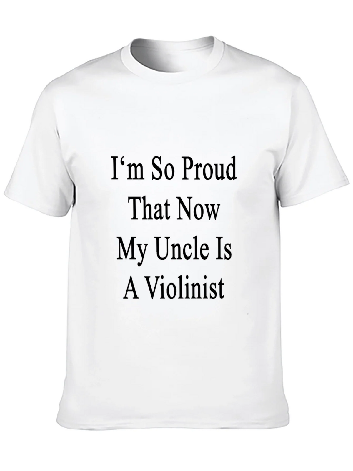 Proud Violinist Uncle Graphic Tee - Black Cotton T-Shirt product image 9