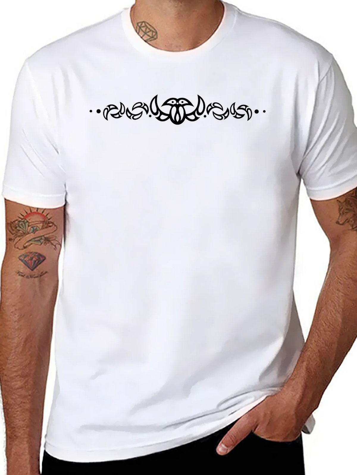 Tribal Design Black T-Shirt - Soft Cotton Blend product image 5