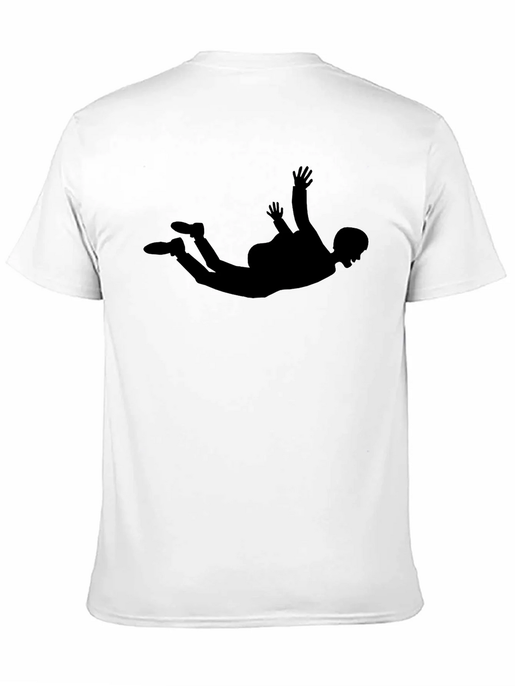 Skydiving Silhouette Graphic Tee - Black Casual T-Shirt product image 10