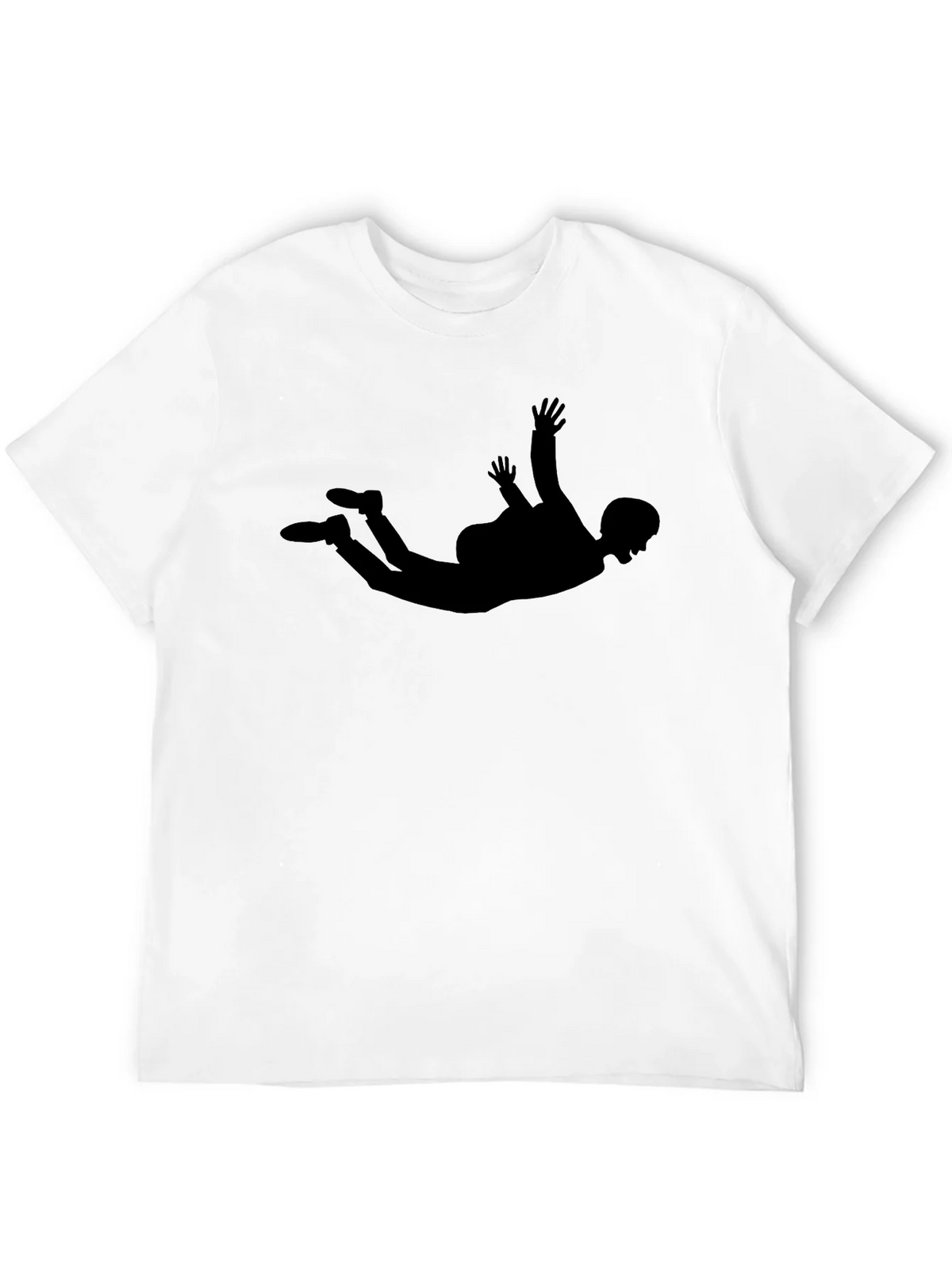 Skydiving Silhouette Graphic Tee - Black Casual T-Shirt product image 11