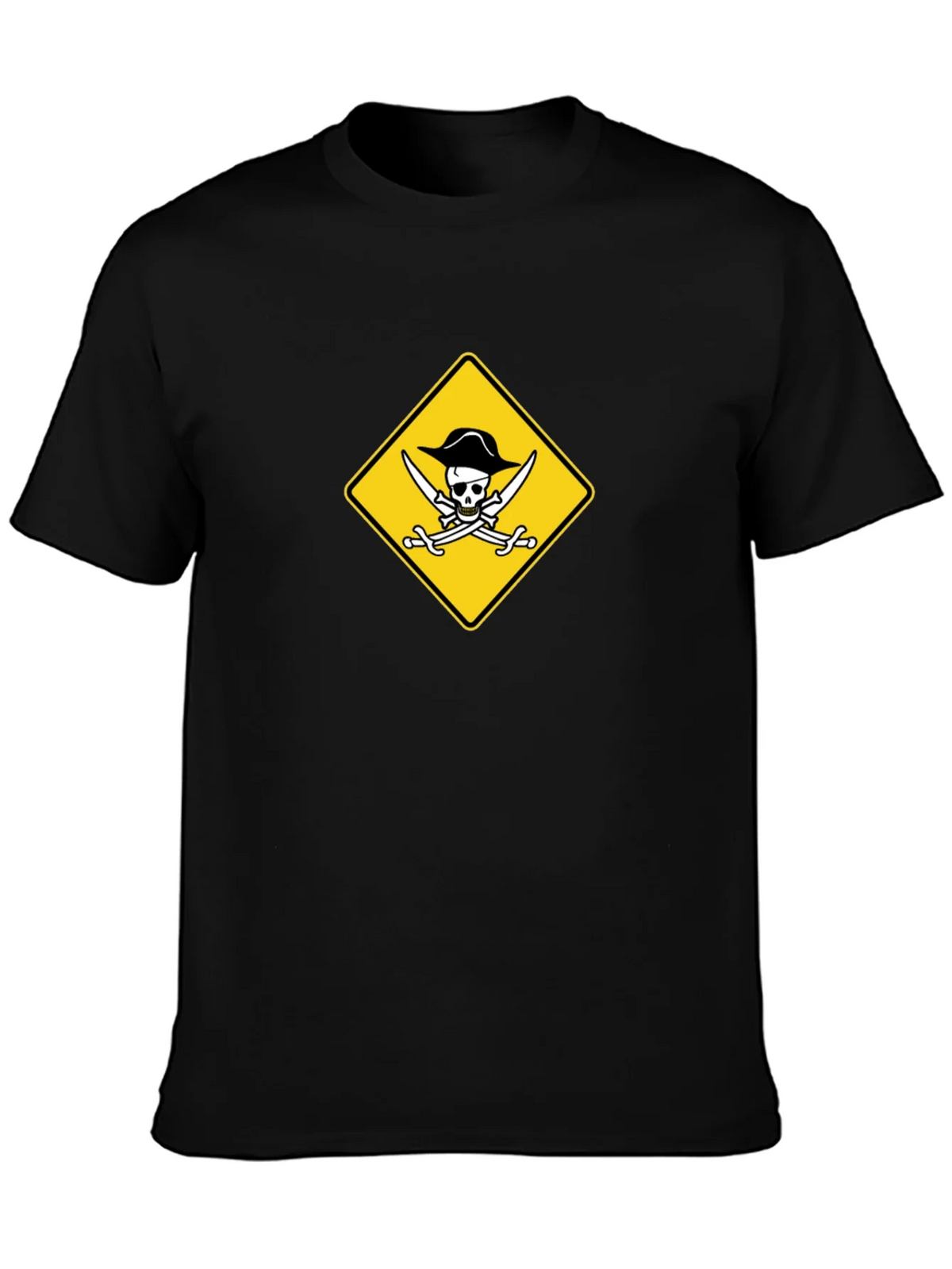 Pirate Skull & Swords Graphic Black T-Shirt product image 3