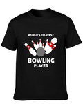 Worlds Okayest Bowling Player Graphic T-Shirt product image 1