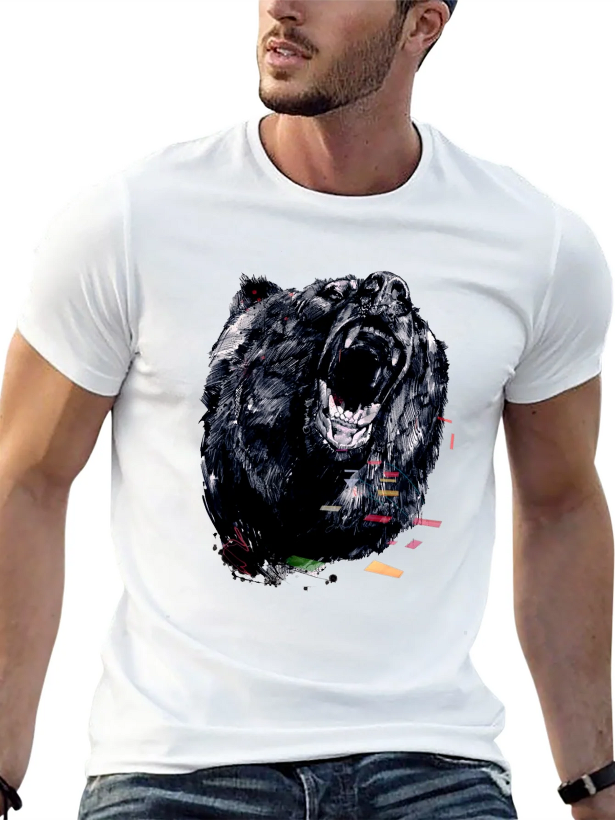 Bear Graphic Tee - Mens Black T-Shirt product image 12