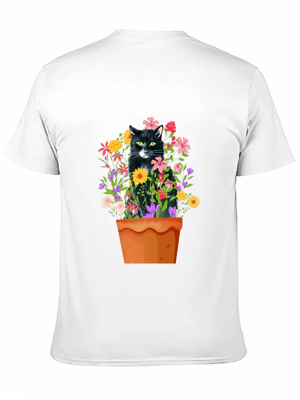 Cat in Flowerpot Graphic Tee product image 10