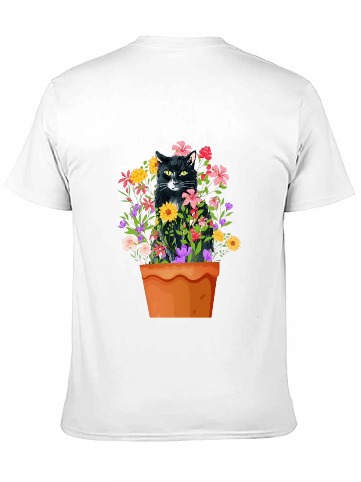 Cat in Flowerpot Graphic Tee product image 10