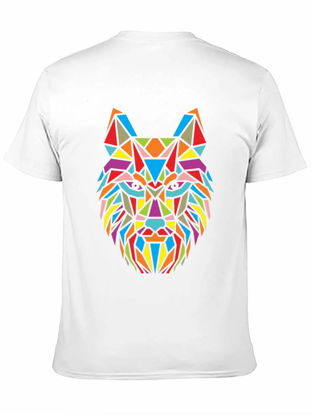 Geometric Wolf Graphic T-Shirt - Bold Colorful Design product image 10