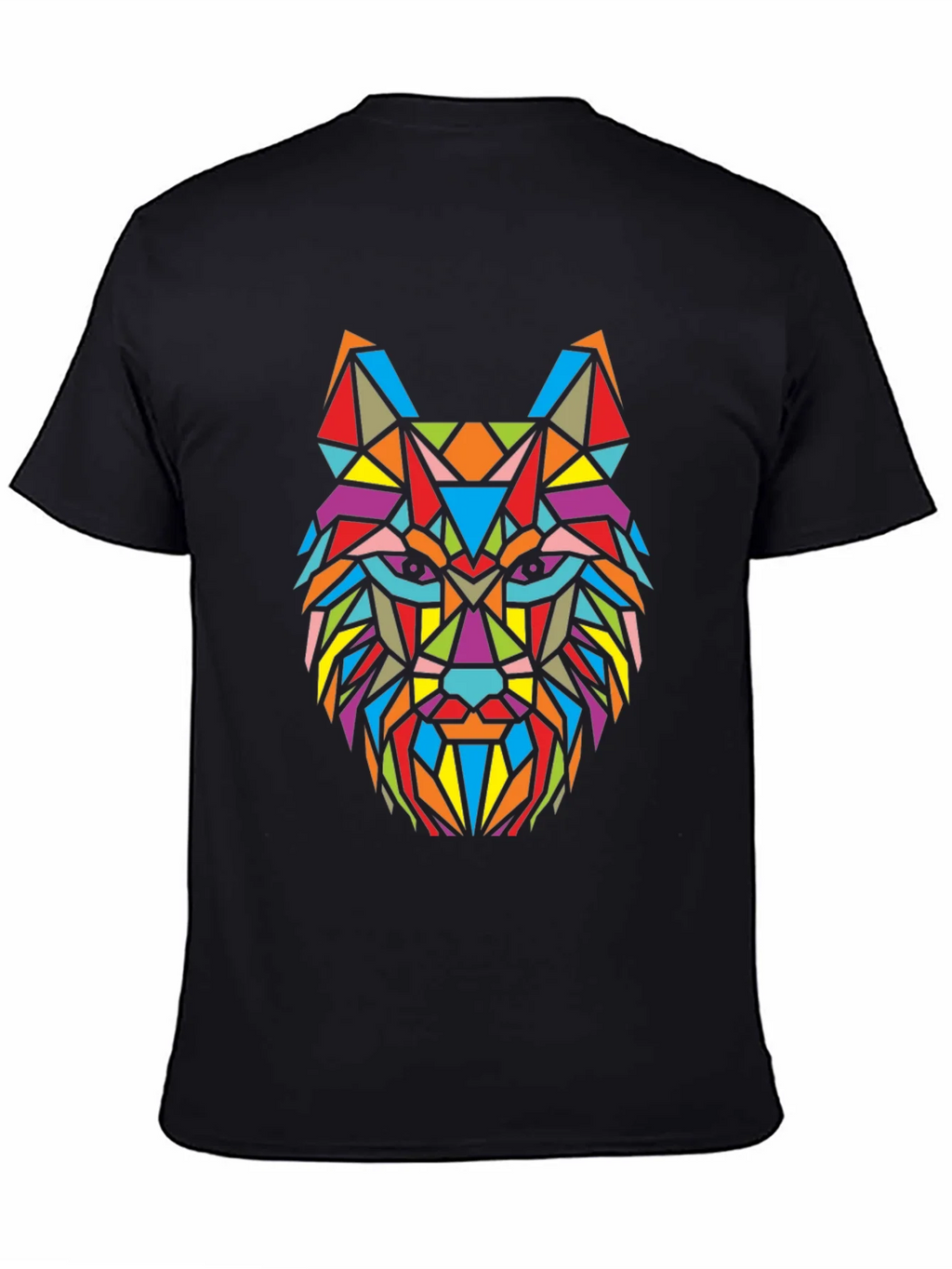 Geometric Wolf Graphic T-Shirt - Bold Colorful Design product image 4