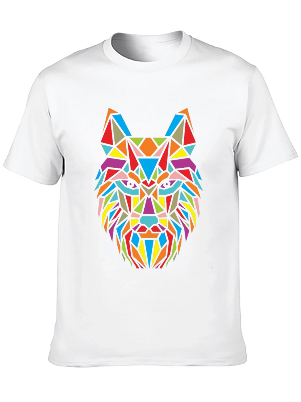 Geometric Wolf Graphic T-Shirt - Bold Colorful Design product image 9
