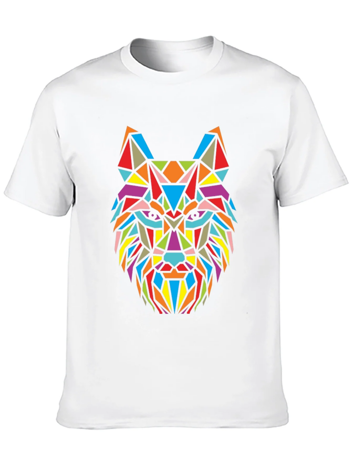 Geometric Wolf Graphic T-Shirt - Bold Colorful Design product image 9