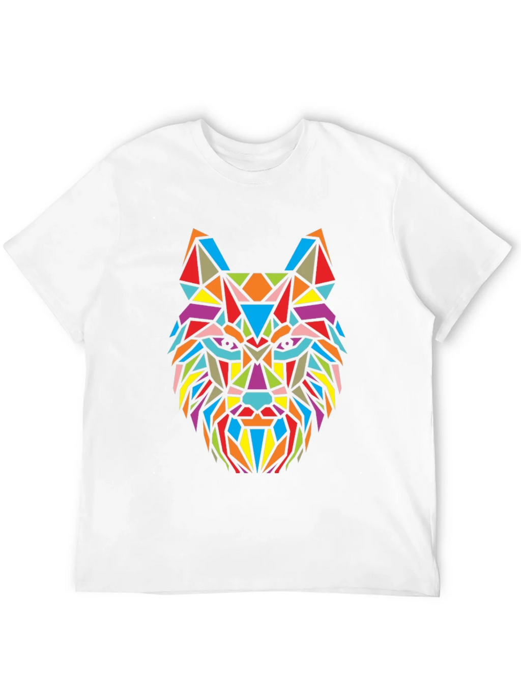 Geometric Wolf Graphic T-Shirt - Bold Colorful Design product image 11