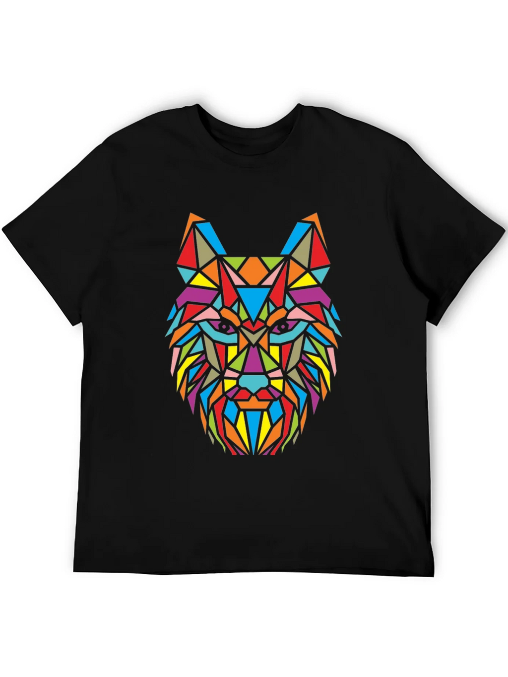 Geometric Wolf Graphic T-Shirt - Bold Colorful Design product image 5