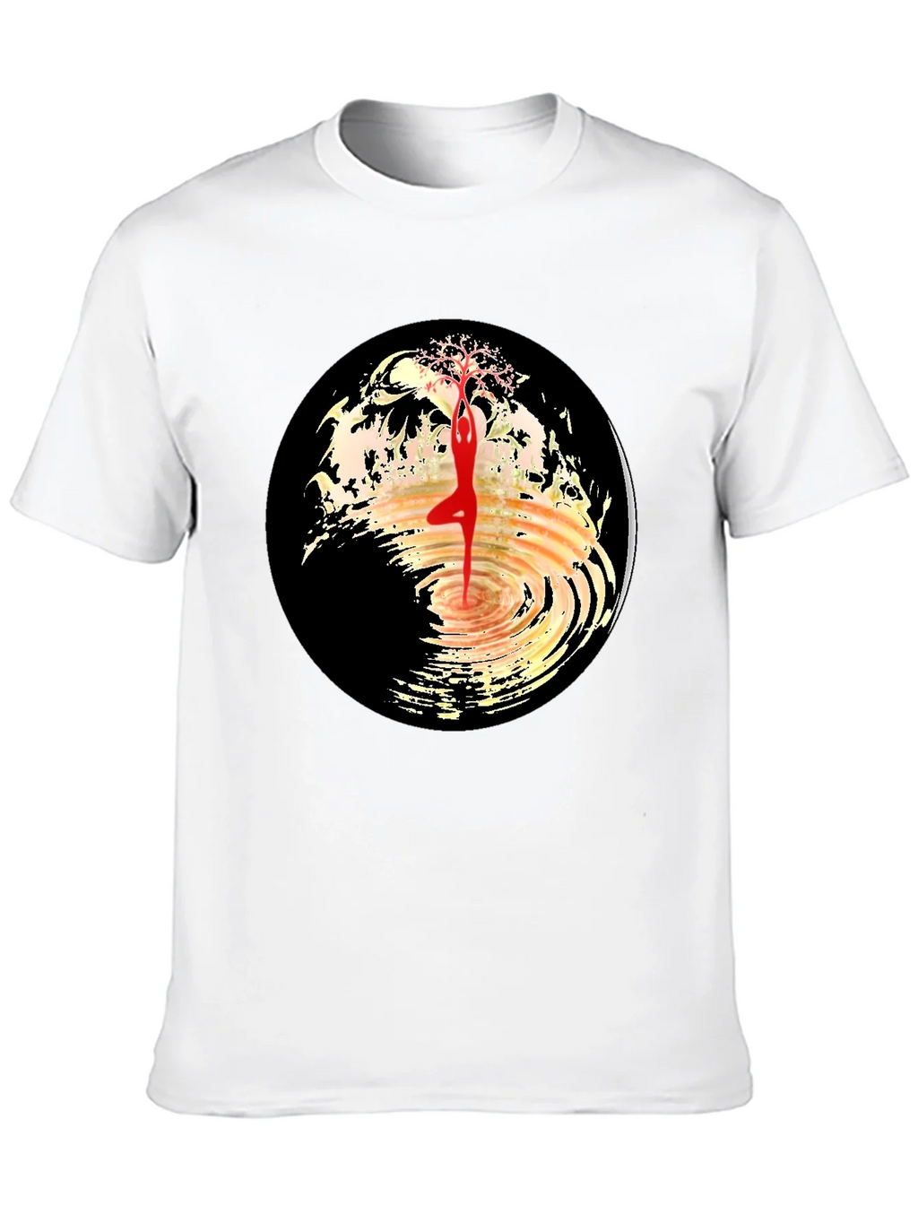 Yoga Tree Pose Graphic Tee - Black product image 9