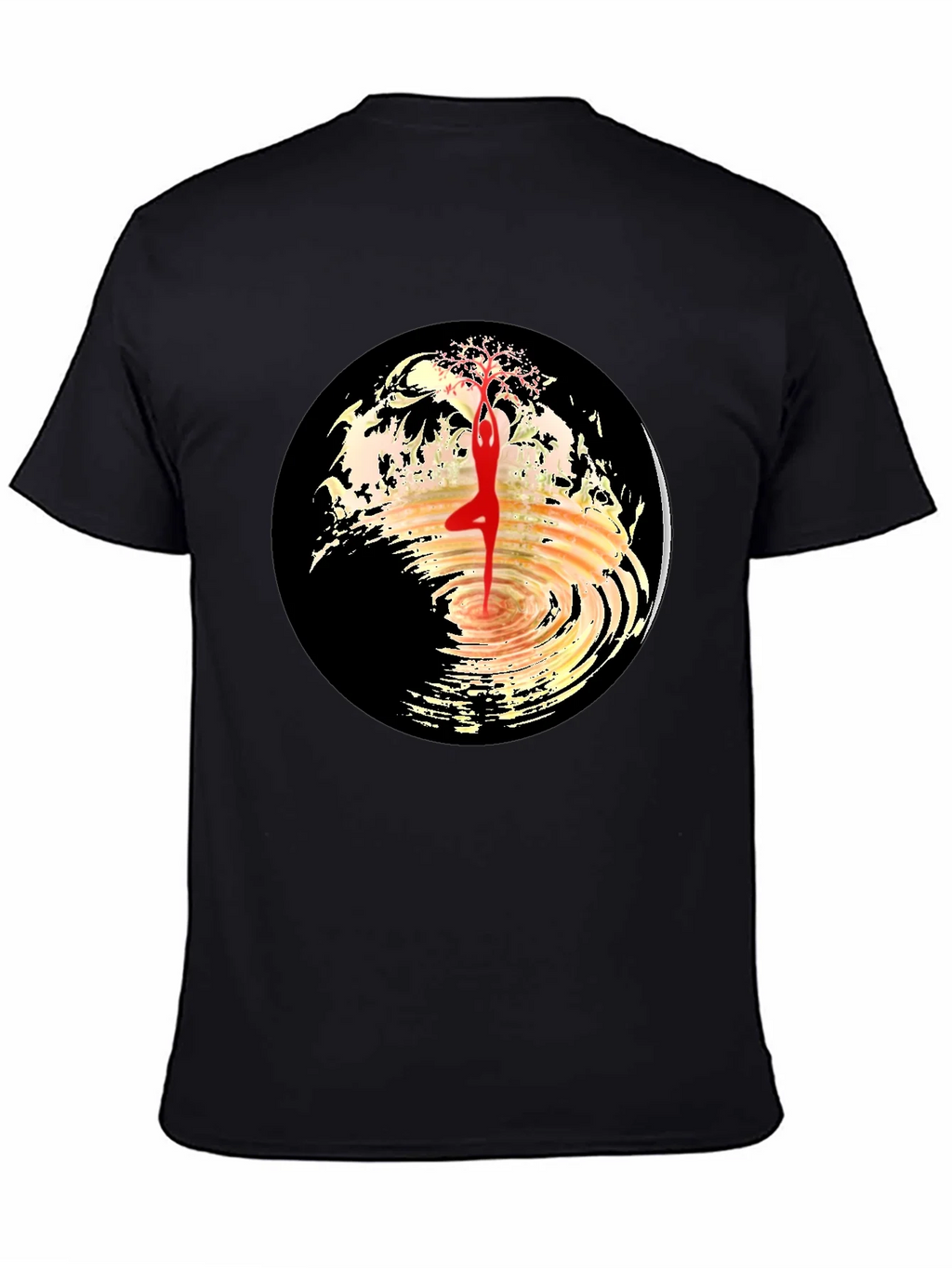 Yoga Tree Pose Graphic Tee - Black product image 4