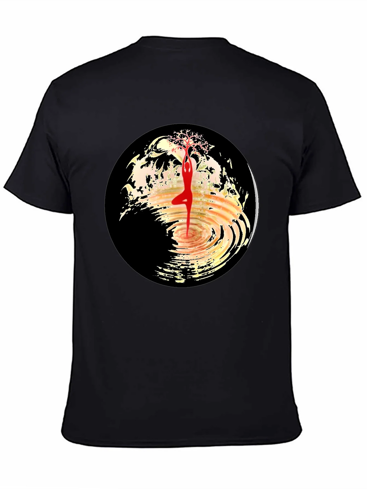 Yoga Tree Pose Graphic Tee - Black product image 4
