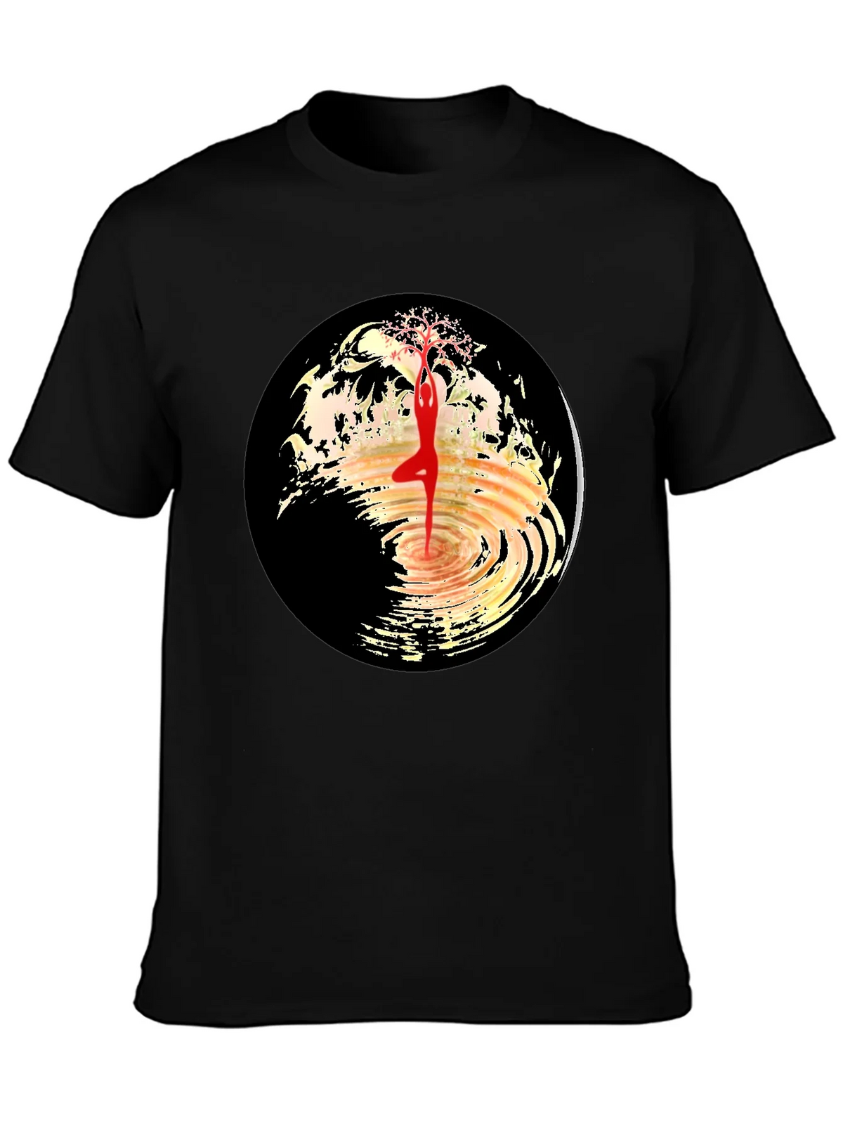 Yoga Tree Pose Graphic Tee - Black product image 3