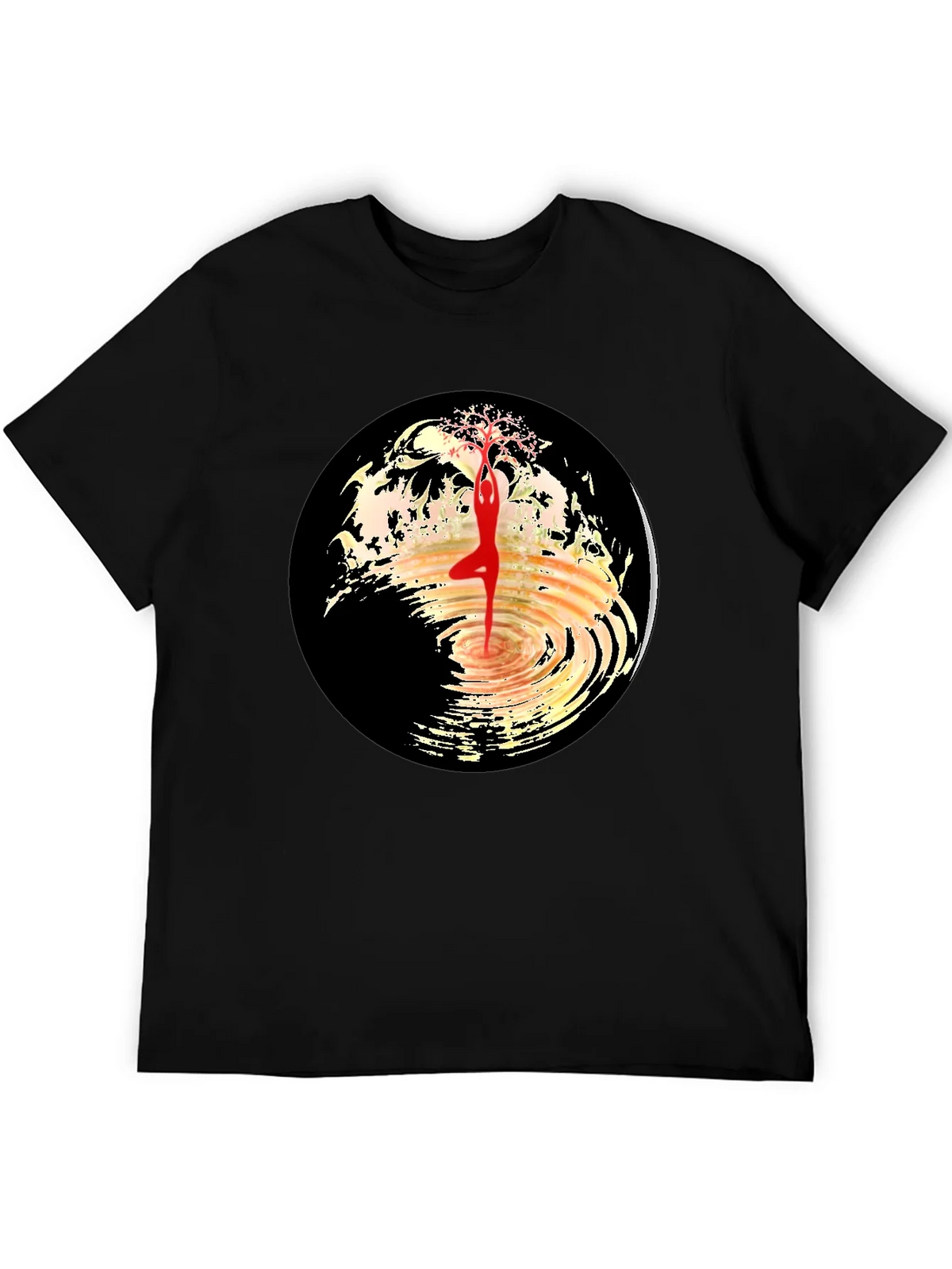 Yoga Tree Pose Graphic Tee - Black product image 5