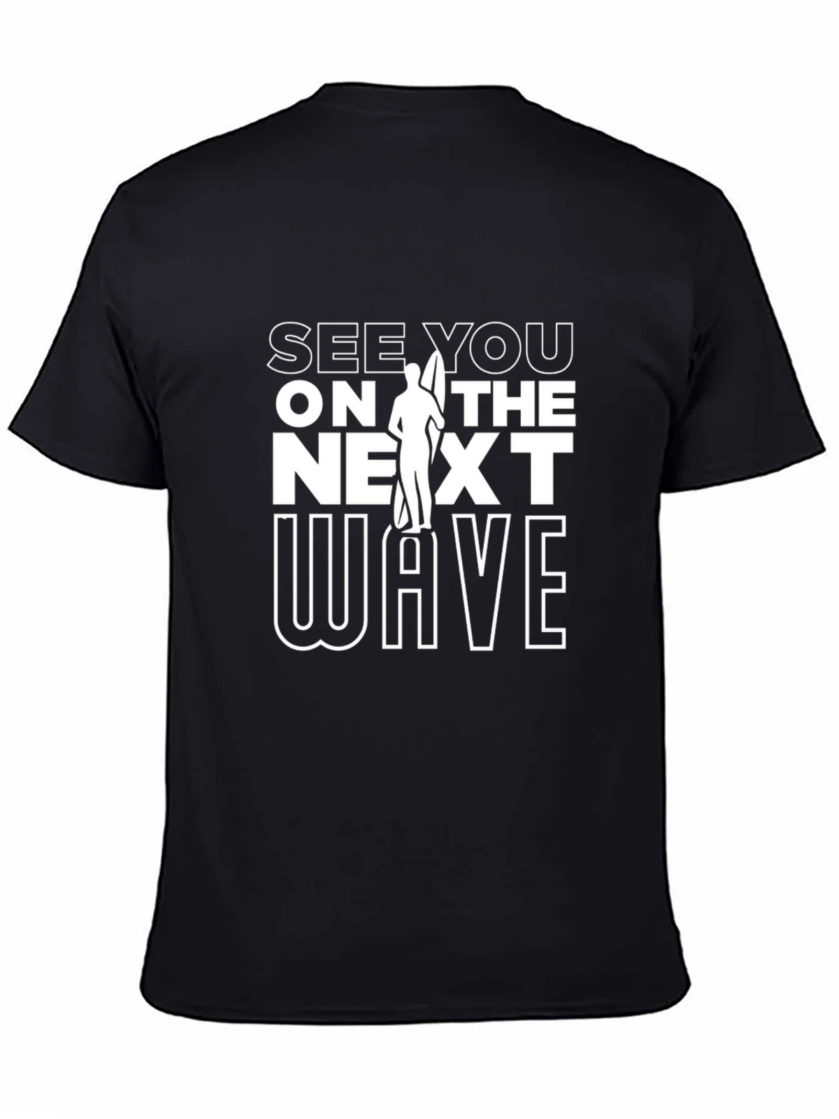 See You On The Next Wave Graphic Tee - Black product image 4