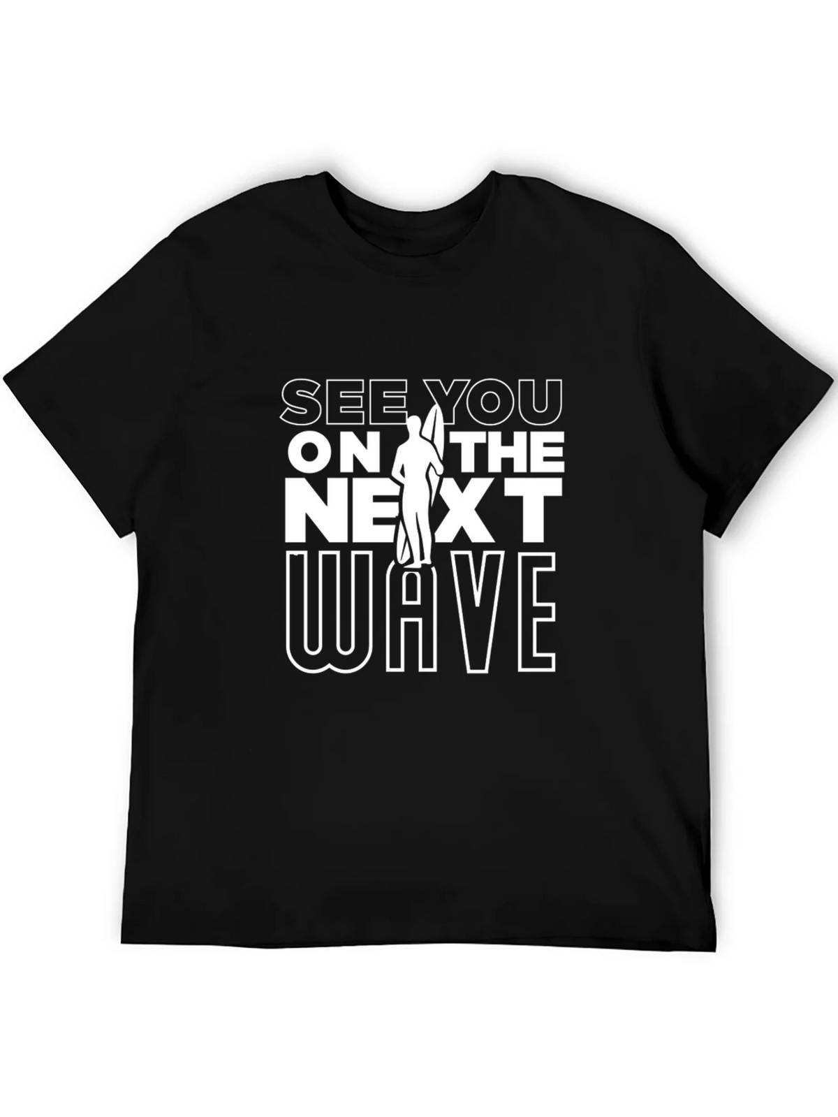 See You On The Next Wave Graphic Tee - Black product image 5