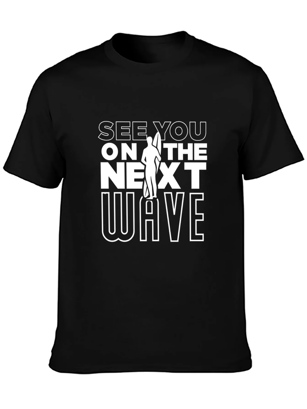 See You On The Next Wave Graphic Tee - Black product image 3