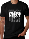 See You On The Next Wave Graphic Tee - Black product image 1