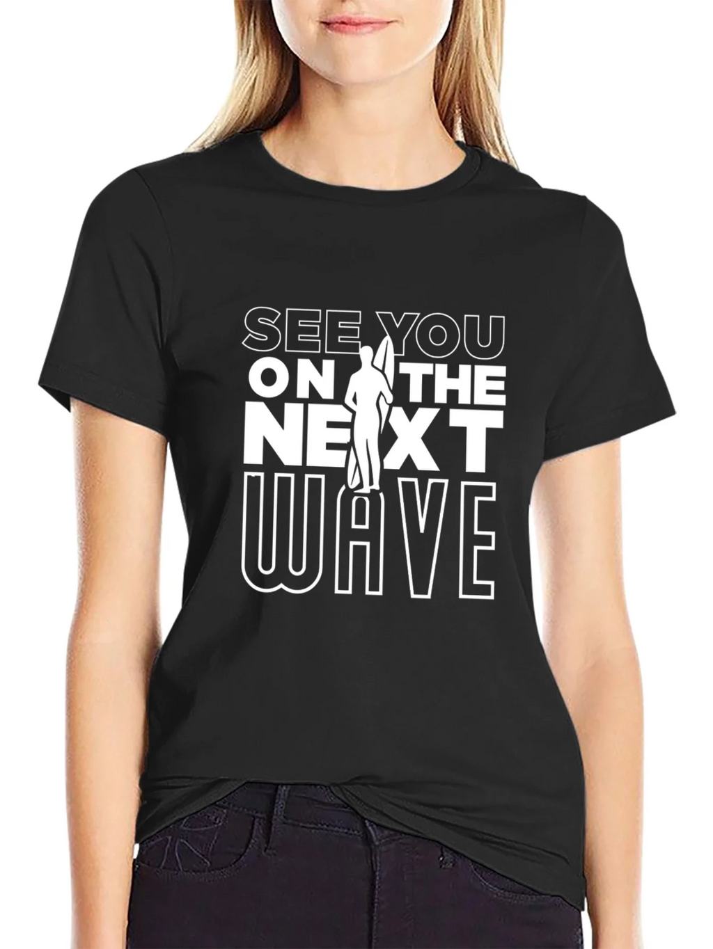 See You On The Next Wave Graphic Tee - Black product image 2