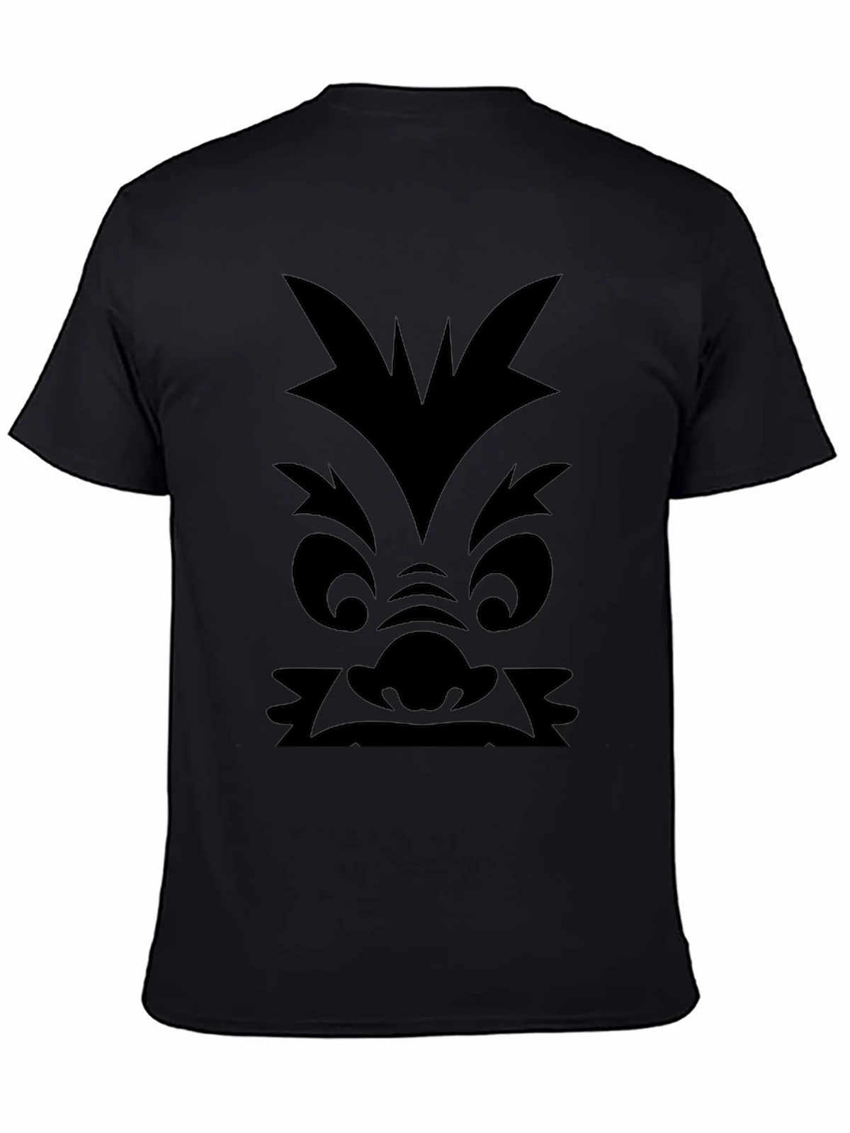 Monster Face Graphic Print Black T-Shirt product image 1