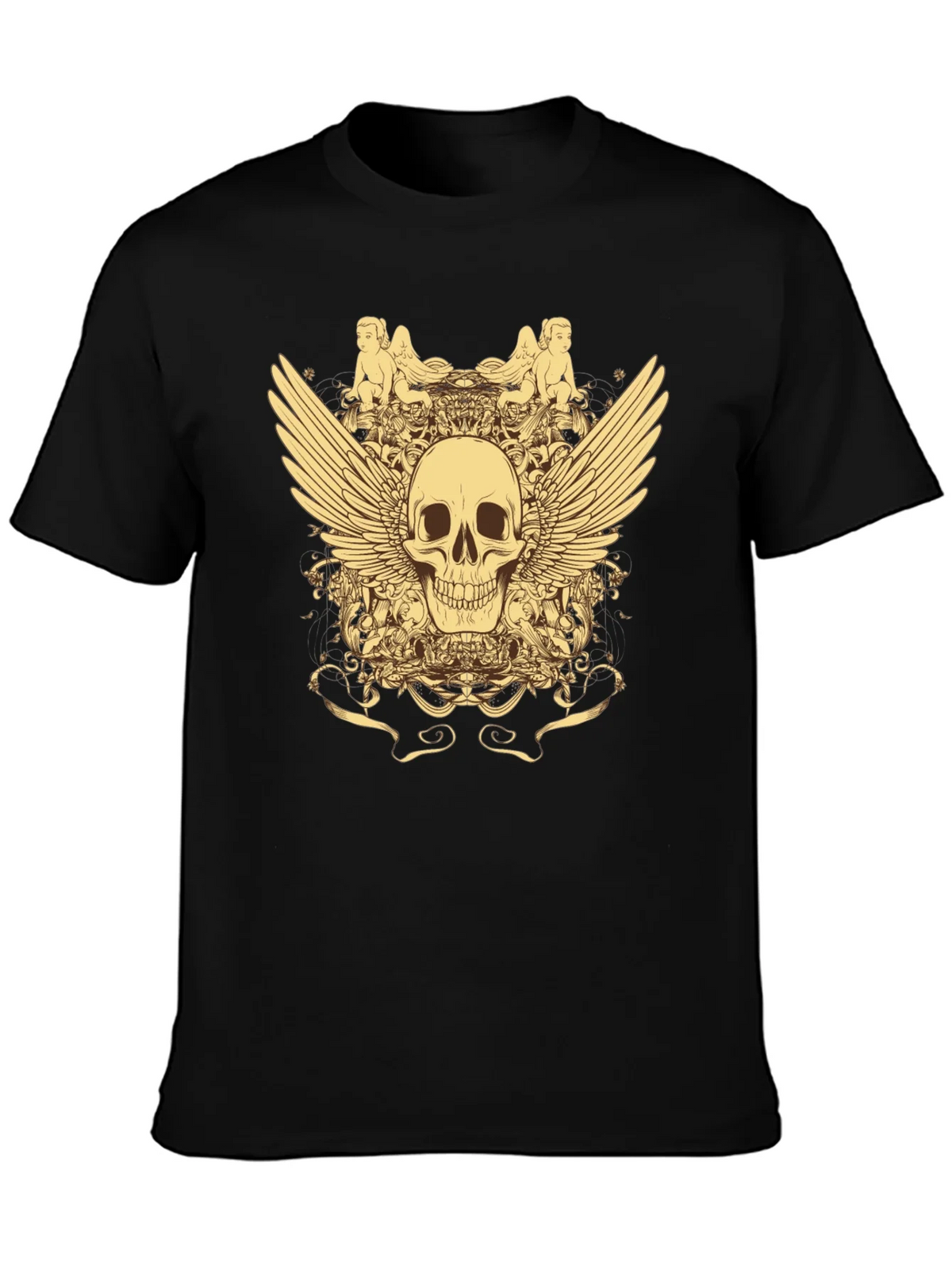 Skull & Wings Graphic T-Shirt - Black product image 3