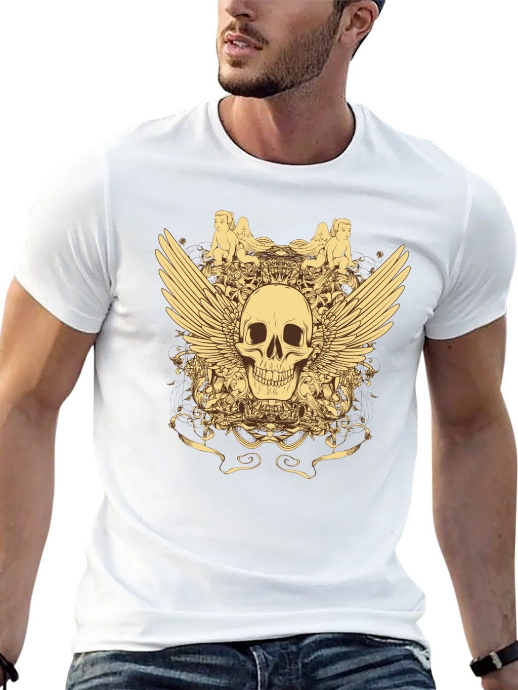 Skull & Wings Graphic T-Shirt - Black product image 12